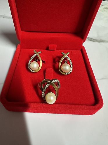 Серебряные наборы украшений: Набор украшений, Проба 925, Женские, Б/у — 8