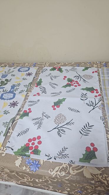 Dəsmallar: Mətbəx üçün Yeni rəng - Ağ Pambıq Dəsmal, Rayonlara çatdırılma — 23