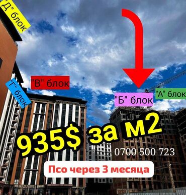 продаю квартиру в г кант жилдома: 4 комнаты, 138 м², Элитка, 13 этаж, ПСО (под самоотделку)