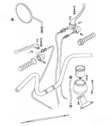 rucice za motor: Retro okruglo retrovizorsko ogledalo za motocikl/skuter – levi/desni — 2