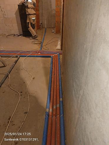 İstilik sistemi: Kombi sisteminin cekilmesi.kanalzasiya sistemleri.Divar ici unitaz ve — 5