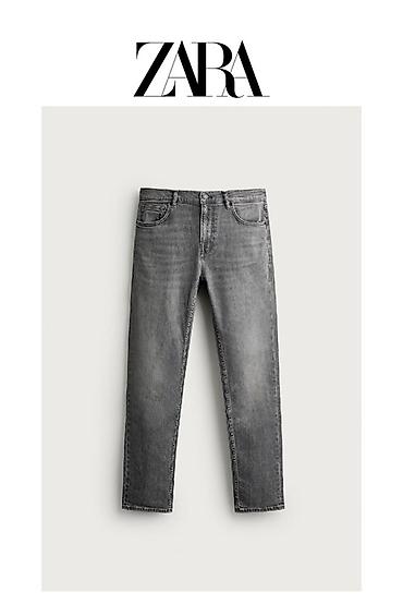 zara мужское: Мужские джинсы, M, Zara, Б/у, цвет - Серый, Самовывоз, Платная доставка — 1