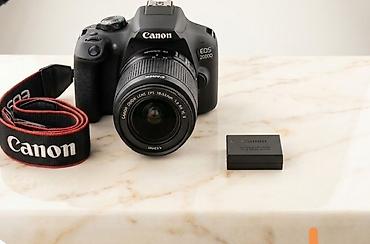 Videokameralar: 📦 Komplektə daxildir: 🔹 Canon EOS 2000D fotoaparat 🔹 Orijinal batareya — 1