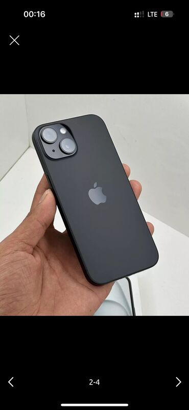 телефон баасы: IPhone 15, Колдонулган, 128 ГБ, Кара, Кабель, Куту, Каптама, 97 %