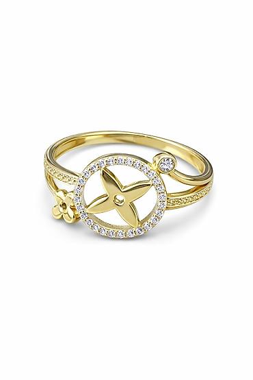 кольца заря: Кольцо из жёлтого золота 585 Louis Vuitton - Артикул: 37584 - — 1