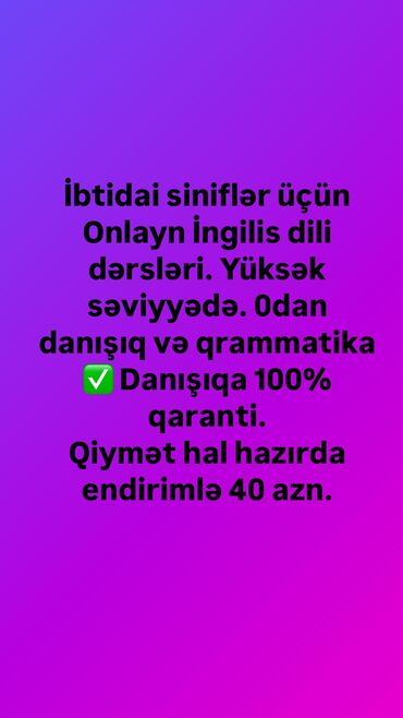 Repetitorlar: Onlayn ingilis dili dərsləri. Ən qısa zamanda danışıq. 1,2,3,4,5-ci