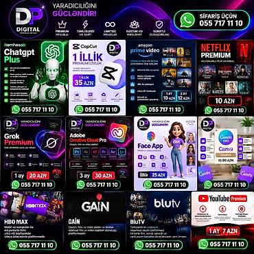 Rəqəmsal xidmətlər paketi – premium abunəliklər və yaradıcılıq