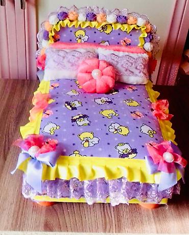 Sifarişlə yataq dəstləri: Məhsul: Əl işı miniatür mebel dəsti – kuklalar üçün yataq və divanlar — 8