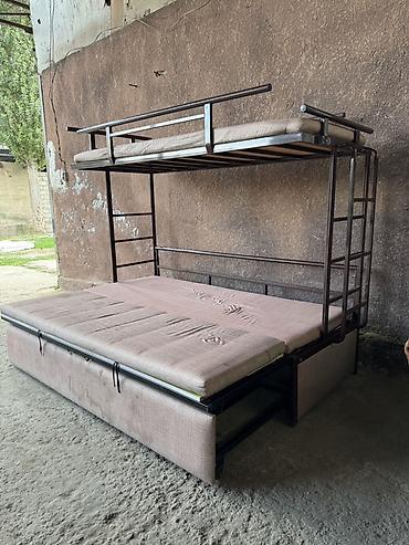 bunk bed: Двухъярусная кровать-диван с металлическим каркасом - Функционал — 5