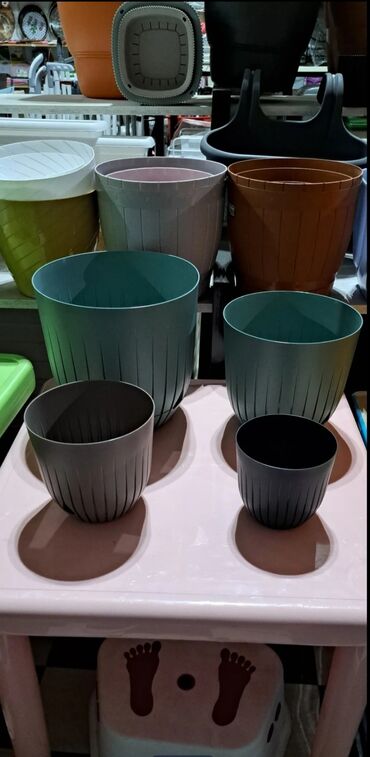 Bitkilər üçün dibçəklər: Dibcek dibcek qabi yuvarlaq rengli gul qabi yumru rengli Dibcek — 6