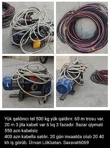 desler: Yükqaldıran elektrikli vinç - Daşıma gücü: 500 kq - Tros: 60 m - — 2