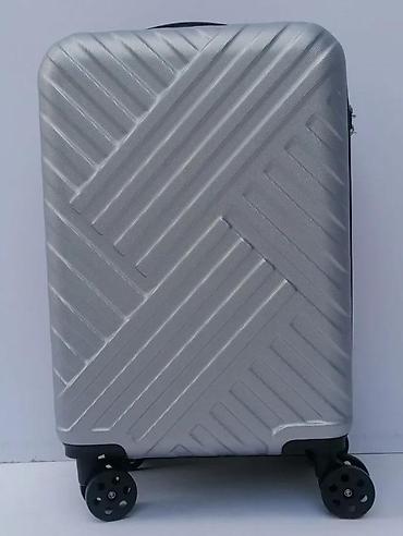 Putni koferi i torbe: Tvrdi ručni kofer na točkiće – srebrni - Materijal: čvrsta — 2