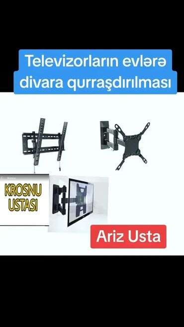 Yağlar və avtokimyəvi maddələr: Televizor ustası Televizorların divara qurraşdırılması Köhne