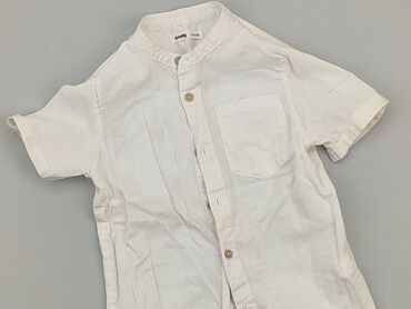 koszula biała dziewczęca 122: Koszula 5-6 lat, stan - Dobry, wzór - Jednolity kolor, kolor - Biały