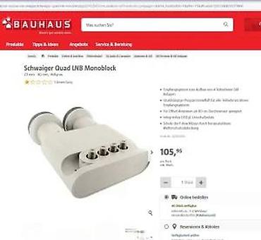 Aksesoari za TV i video: Schwaiger SPS 8804 – digitalni Monoblock Quad LNB (6°) - Monoblock — 9