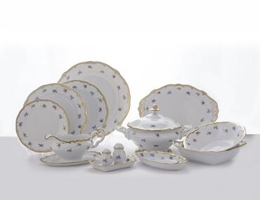 komod ustu qablar: Nahar dəsti, rəng - Ağ, Farfor