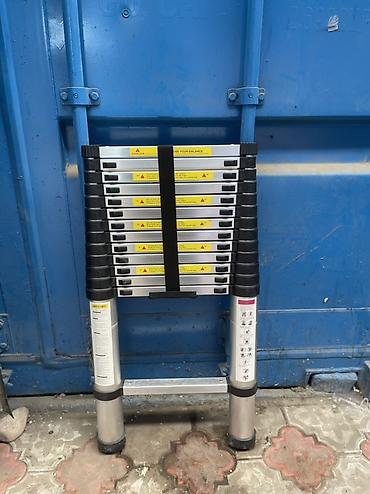 Телескопические стремянки: Телескопическая стремянка, Высота: 4–5 м, Новый, Материал: Алюминий — 6