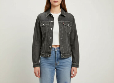 wrangler kurtka jeansowa z futerkiem: Levi’s, Kurtka jeansowa damska, rozmiar S