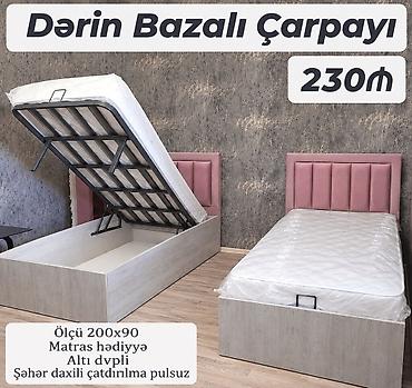 Dərin bazalı tək çarpayı — 230₼ - Ölçü: 200x90 - Dərin bazalı lalafo.az -da Dərin bazalı tək çarpayı — 230₼ - Ölçü: 200x90 - Dərin bazalı