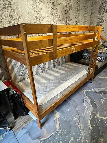 put up: Двухъярусная кровать ИКЕА из массива дерева с двумя матрасами. В — 2