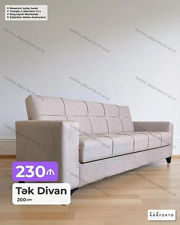 Ev və bağ: Tək divan – 200 sm - Mexanizm: açılan, bazalı (yuxarı qalxan saxlama — 1