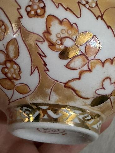 samovar cay: Çay dəsti, rəng - Qızılı, Farfor — 9