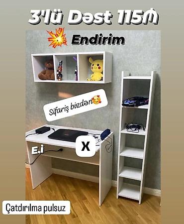 Ağ rəngdə 3-lü mebel dəsti – 115 AZN Dəstə daxildir: - 1 ədəd lalafo.az -da Ağ rəngdə 3-lü mebel dəsti – 115 AZN Dəstə daxildir: - 1 ədəd