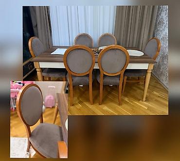 Masa desti 6 stulla.qiymet 500 man.masa acilir.unvan yeni