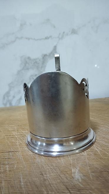 gumus stəkan altligi: Gümüş stəkanaltı qulplu podstakanik - Material: 875 ayarlı gümüş — 4