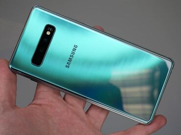 samsung galaxy s10 lite qiymeti: Samsung Galaxy S10 Plus, 128 ГБ, цвет - Синий, Сенсорный, Отпечаток пальца, Беспроводная зарядка