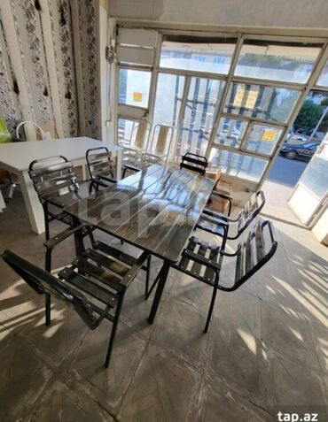 Bağ, çöl masa və oturacaq dəstləri: Yeni, Dördbucaq masa, 4 stul, Açılmayan, Stullar ilə, Taxta, Azərbaycan — 18