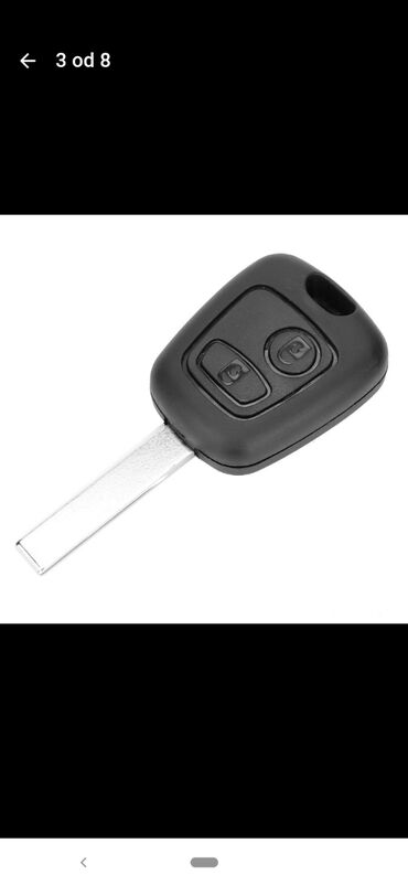 Vozila: Kućište ključa za Pežo sa dva dugmeta novo