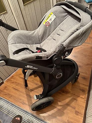 Коляски: Коляска, Другой бренд, цвет - Серебристый, Б/у, Самовывоз — 7