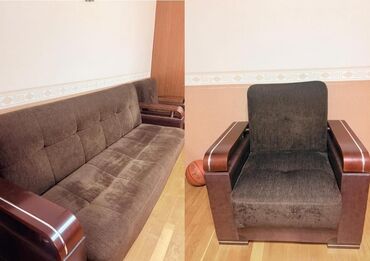 İşlənmiş, Divan, 2 kreslo, Bazalı, Açılan