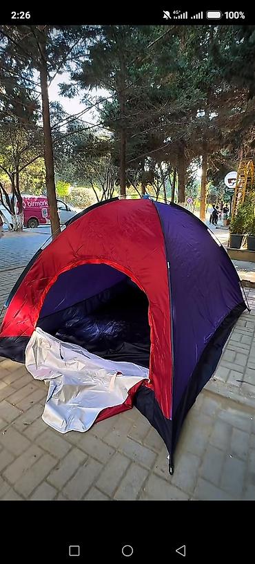 ucuz tablo: Turist çadırı – 6 nəfərlik, yüngül və sürətli quraşdırılan model — 2