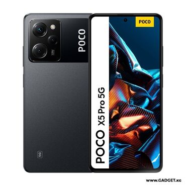 пока телефон: Poco X5 Pro 5G, Колдонулган, 256 ГБ, түсү - Кара, 2 SIM