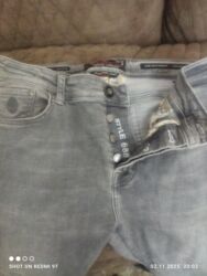 женские брюки в полоску: İtaliya istehsalı cins şalvar premium