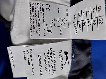 Спецодежда: Рабочие брюки KÜBLER Workwear - Размер: DE 52 (FR/IT/ES 46, UK 36, US — 4