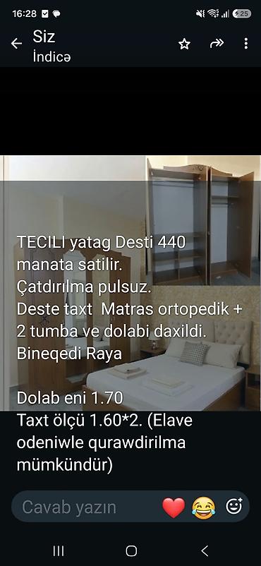 transformer çarpayı: Yataq dəsti – tam komplekt Tərkib: - Taxt 1.60 × 2.00 m - Ortopedik — 1
