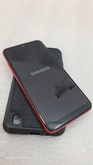 Мобильные телефоны и аксессуары: Samsung Galaxy A01, Б/у, 16 ГБ, цвет - Красный, 2 SIM — 2