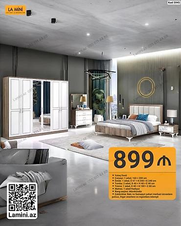 Yataq Dəsti – Kod: 5945 Tərkibi və ölçülər: - Çarpayı: 1 ədəd, 160 x lalafo.az -da Yataq Dəsti – Kod: 5945 Tərkibi və ölçülər: - Çarpayı: 1 ədəd, 160 x