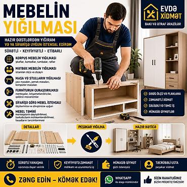 dolab yigilmasi: 🛠 MEBELİN YIĞILMASI VƏ SİFARİŞLƏ İSTEHSALI Mebel almısınız və yığmağa — 1