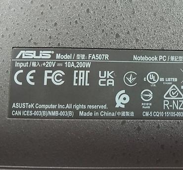 klavyatura komputer: ASUS TUF Gaming A15 (model FA507R) üçün noutbuk klaviaturası. AĞ — 2