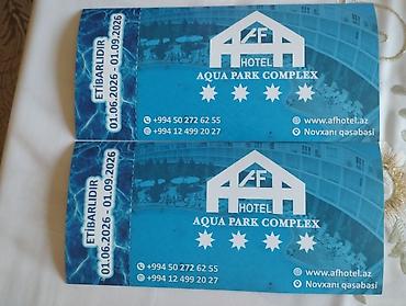 Digər xidmətlər: AF Hotel Aqua Park Complex giriş bileti. Biletin üzərində göstərilən — 2