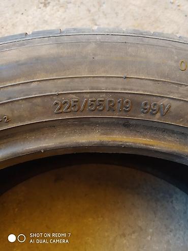 т сорак: 225/55r19 лето 4шт порезов и грыжи нет остаток протектора 70%. цена — 4