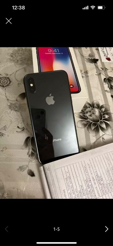 iphone x qiymeti 2023: IPhone X, 64 GB, Qara, Face ID