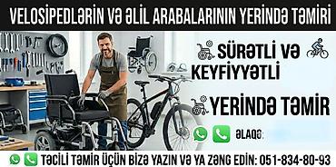 usta ev: Velosipedlerin, elil arabalarinin yerinde temir olunmasi. Qiymet — 1