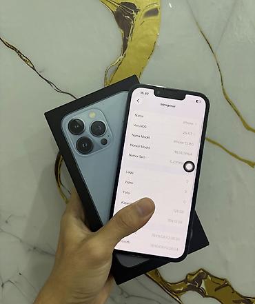Apple iPhone: IPhone 13 Pro, 128 GB, Sierra Blue, Zəmanət, Simsiz şarj, Face ID — 3