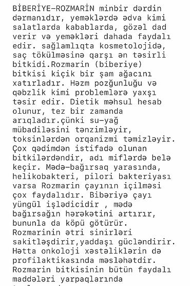 мед: Rozmari̇n (bi̇bəri̇yə)otu.200 q.15azn. Təzə dərilmiş halda satılır — 10