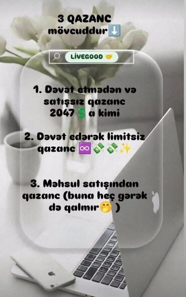 Reklam, çap: Xidmət: LiveGood – onlayn gəlir platforması Xüsusiyyətlər və
